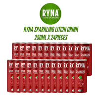 RYNA LITCHI SPARKLING DRINK 250ML X 24PIECES