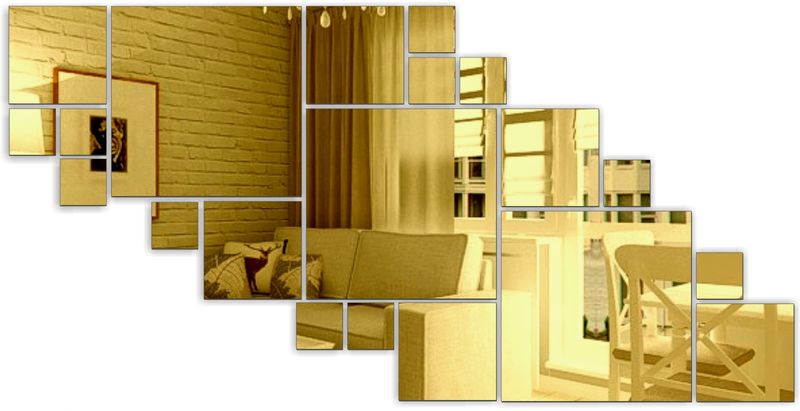 Dekoracyjne Lustro Akrylowe Kwadraty zdjęcie 4