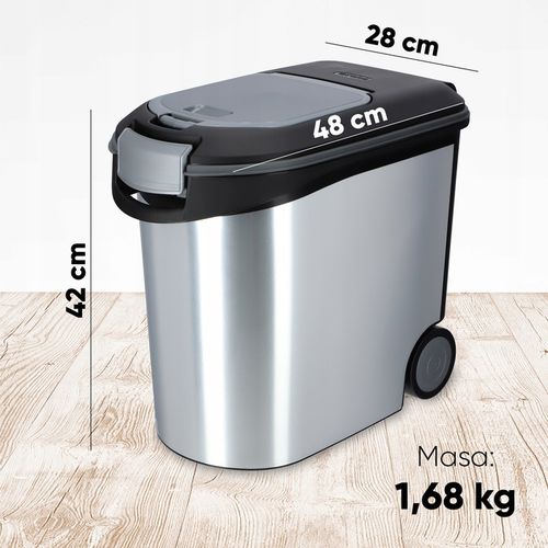 CURVER POJEMNIK NA KARMĘ DLA ZWIERZĄT 12kg SREBRNY na Arena.pl