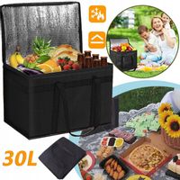 TERMICZNA TORBA PIKNIKOWA DO PLAŻĘ, PIKNIK, SKŁADANA TORBA NA LUNCH, 30 L