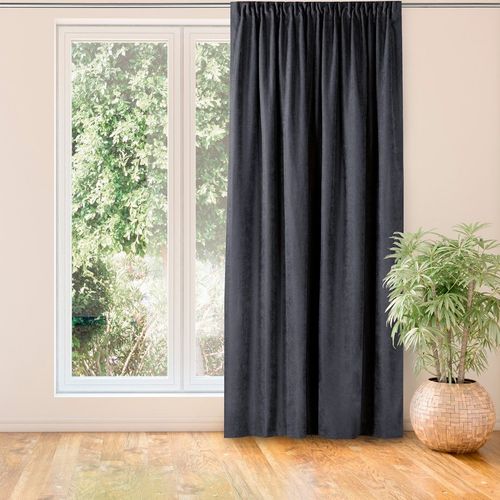 Zasłona MILANA szenilowa na taśmie smok 280x175 grafitowa wzór 3 Homede na Arena.pl