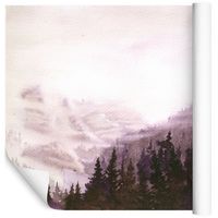 Fototapeta Zamglony Las Drzewa Natura do Salonu 90x60