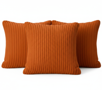 Zestaw 3x Poszewka dekoracyjna Jasiek toczona 40x40 pomarańczowa