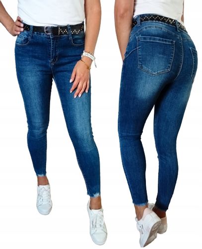 MS2 Jeansy M.SARA Push Up Z PASKIEM wyszczuplające r. 44 XXL (33, 34) na Arena.pl