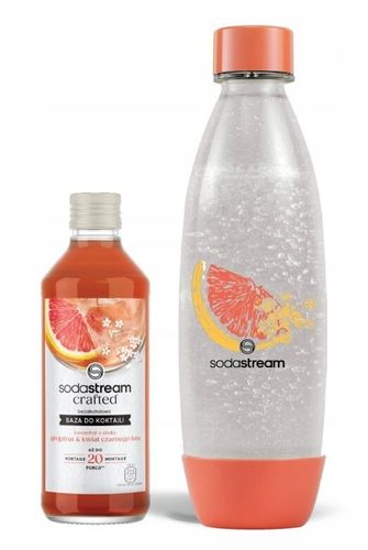 Baza do koktajli SodaStream Grejpfrut Kwiat Bzu 330ml + Butelka 1l+ książka na Arena.pl