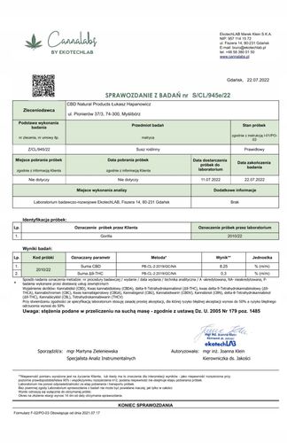 Susz konopny CBD Gorilla GOLD 10 g na Arena.pl