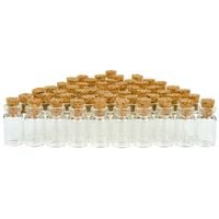 BUTELECZKA szklana mini buteleczki 13x25mm 2,5cm z korkiem zestaw 50szt.