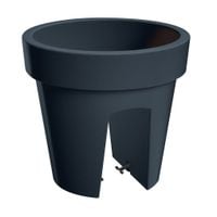 Doniczka na balustradę Lofly DLOFR250 | Antracyt, Kształt Okrągły, Wymiary 24.5x22.5 cm, Kolor Antracyt, Prosperplast