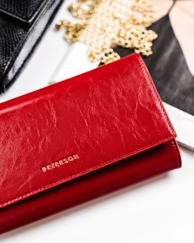 skórzany portfel na karty z ochroną rfid stop - peterson na Arena.pl