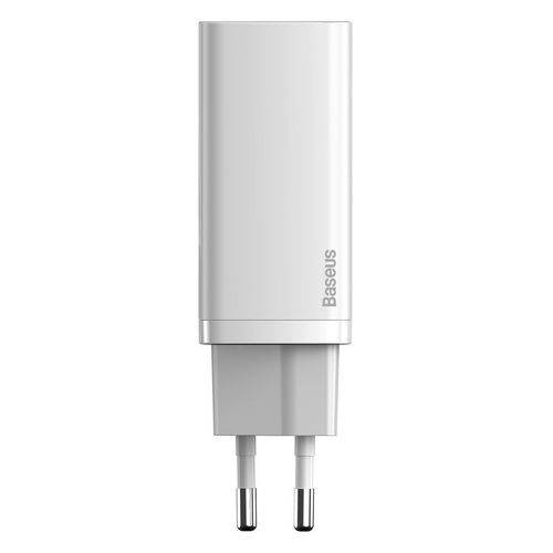 Ładowarka sieciowa Baseus GaN2 Lite, USB + USB-C, 65W, EU (biała) na Arena.pl