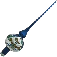 Bombka choinkowa szklana: Czubek na choinkę: Zimowa Wioska