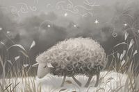 Plakat 45x30cm Bujna Owca