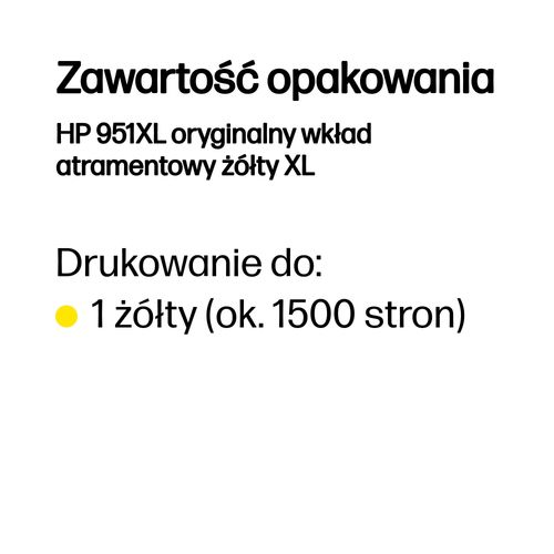 Tusz HP 951XL Yellow na Arena.pl
