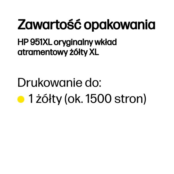 Tusz HP 951XL Yellow zdjęcie 3
