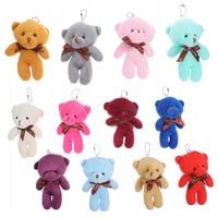 PLUSZOWY MIŚ BRELOK ZAWIESZKA DEKORACJA KOLOROWY x12 SZTUK 12CM