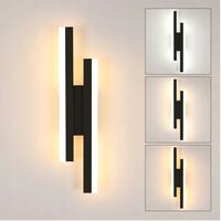 LAMPA KINKIET ŚCIENNY LINIOWA LED LOFT CZARNY DO SALONU 3000K 4000K 6500K