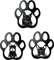 Ctpeng Metalowe Dekoracje Ścienne z Psem (Zestaw 3, 26,4 x 24,6 cm)