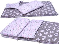 ŚPIWOREK do przedszkola pościel BOBO bawełna szary w słonie i gwiazdki