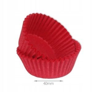 FOREMKI PAPILOTKI 40x20mm czerwone 100 szt na Arena.pl