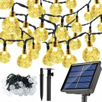 LAMPA SOLARNA GIRLANDA OGRODOWA 40 LED CIEPŁA 6m