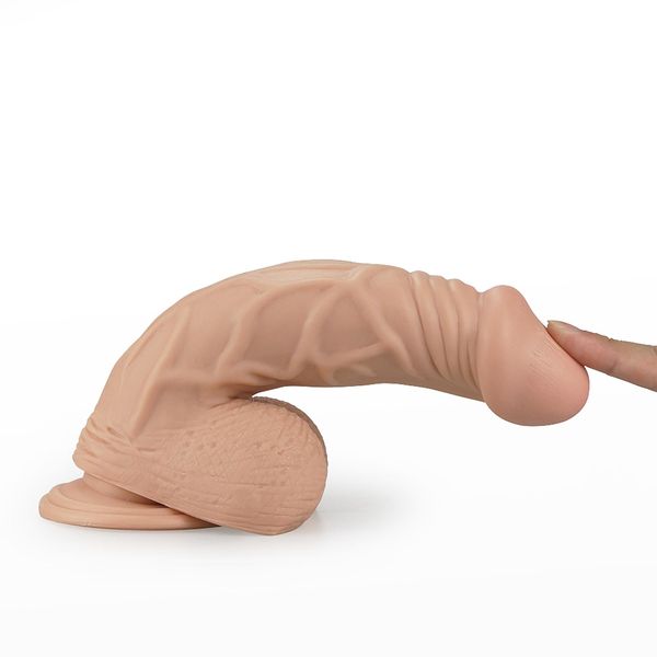 9"" Real Extreme Vibrating Dildo Flesh zdjęcie 3