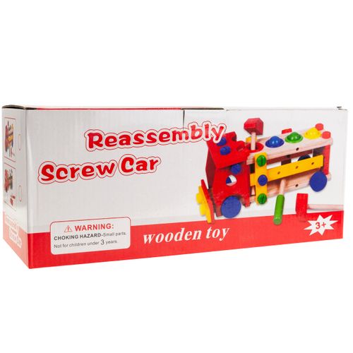 DREWNIANE AUTO DUŻY SAMOCHÓD KLOCKI MŁOTEK na Arena.pl