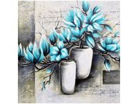 50X50CM MAGNOLIE NIEBIESKICH KOLORACH OBRAZ