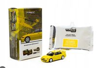 TARMAC MITSUBISHI LANCER GSR Evolution III Yellow w/Trading Card 1:64