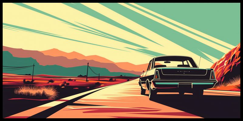 Plakat 91,3x44,5cm Droga przez Pustynię zdjęcie 2