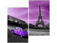 60X60CM CYTRYNA FIOLECIE DWU OBRAZ ŚCIAN