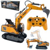 Koparka Gąsienicowa Zdalnie Sterowana RC Pilot Ruchome Ramię Dźwięk Światło