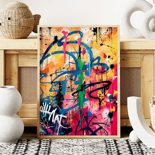 Plakat graffiti ściana abstrakcja 61x91 cm na Arena.pl