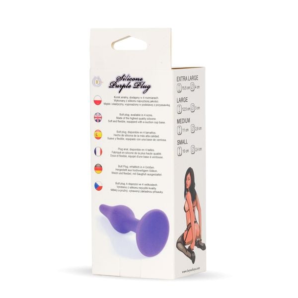 Plug-Silicone Plug Purple - Extra Large zdjęcie 7