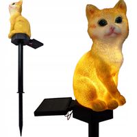 LAMPA SOLARNA KOT WBIJANA LAMPKA OGRODOWA LED