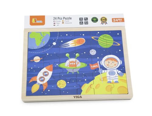 Viga 51461 Puzzle na podkładce 24 elementy - kosmiczna przygoda na Arena.pl