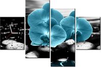 120CM 80CM ZEGAR 4 ELEM STORCZYK KAMIENIE OBRAZ ŚCIENNY