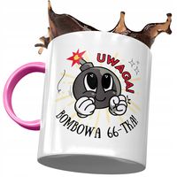 Kubek Różowy Na Urodziny 66 66Te 66-Te Prezent Z Nadrukiem Ze Zdjęciem