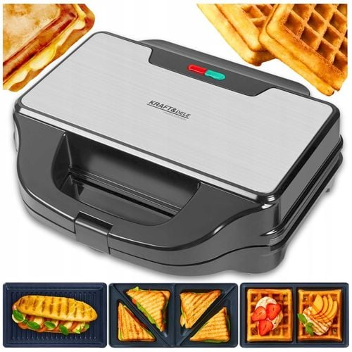 OPIEKACZ GRILL GOFROWNICA 3W1 DO KANAPEK TOSTÓW TOSTER ELEKTRYCZNY na Arena.pl
