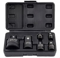 REDUKCJE UDAROWE NA NASADKI ZESTAW REDUKCJI 1/4 1/2 3/4 3/8 6EL + WALIZKA