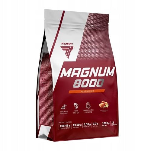 TREC MAGNUM 8000 1000g MEGA MOCNY GAINER NA MASĘ ! na Arena.pl