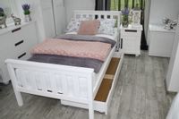 Łóżko drewniane IZA 90x200 BIAŁE + stelaż sypialnia producent