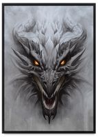 Plakat fantasy smok smoki diablo 61x91 cm w czarnej ramie