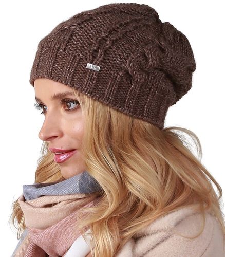 Brązowa czapka damska smerfetka - A4 na Arena.pl