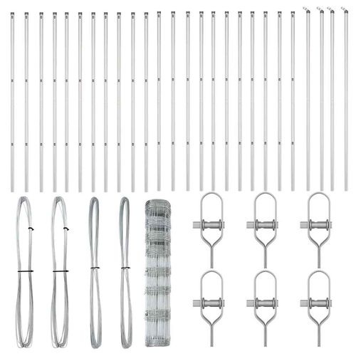 Ogrodzenie pastwiskowe Srebrny 50 x 1 m Stal galwanizowana na Arena.pl