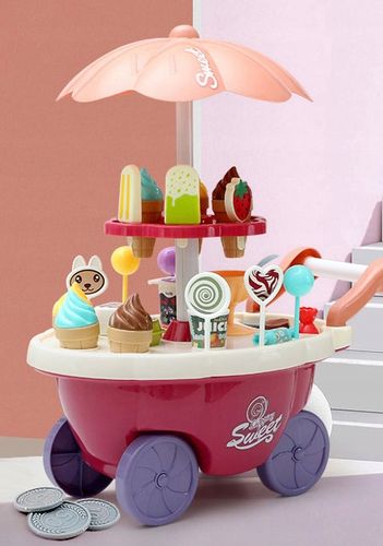 STOISKO NA LODY WÓZEK LODZIARNIA SKLEP ZE SŁODYCZAMI DLA DZIECI ZAKUPY 36EL na Arena.pl
