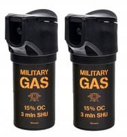Gaz pieprzowy obronny obezwładniający Military Gas 50ml strumień 15% 2