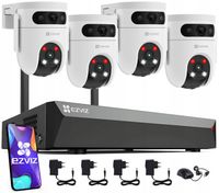 Zestaw Monitoringu WiFi EZVIZ 4 Kamery 6Mpx (3MP+3MP) Obrót 360° NVR 8CH
