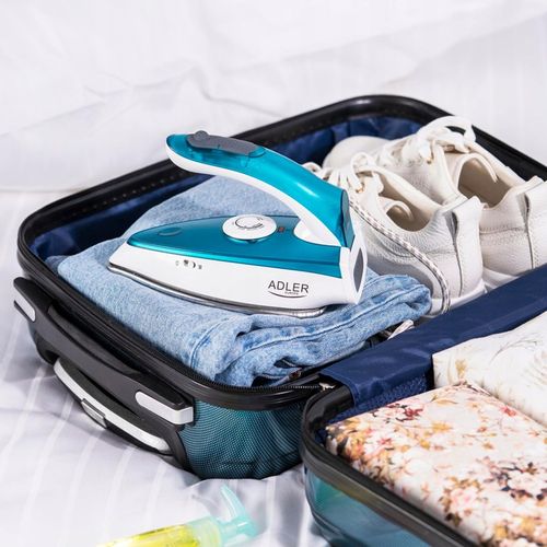 MAŁE ŻELAZKO TURYSTYCZNE Z FUNKCJĄ PARY 1700W SKŁADANE CERAMICZNE PODRÓŻNE na Arena.pl