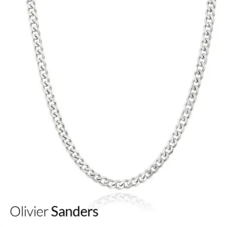 SREBRNY NASZYJNIK MĘSKI ŁAŃCUSZEK PANCERKA SREBRO PREZENT DLA TATY CHŁOPAKA na Arena.pl