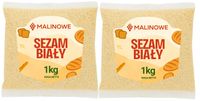 ZESTAW SEZAM BIAŁY ŁUSKANY 2x1kg SEZAM ZIARNO DOSKONAŁY WYSOKA JAKOŚĆ
